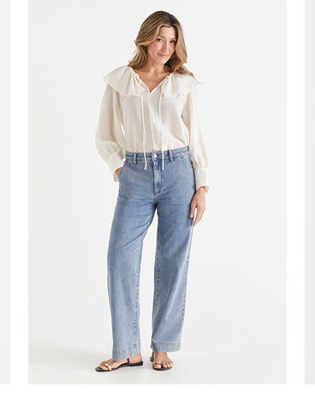 Ruffle Neck Blouse
