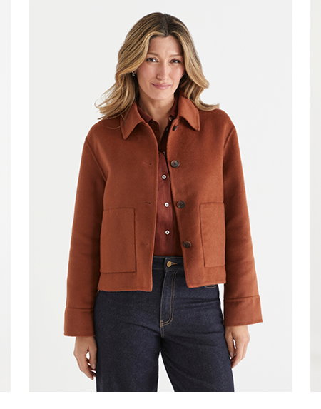 Pocket Detail Button Up Jacket
