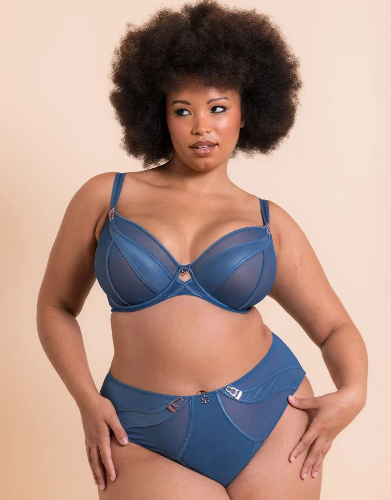 Scantilly Suspense Plunge Bra French Blue