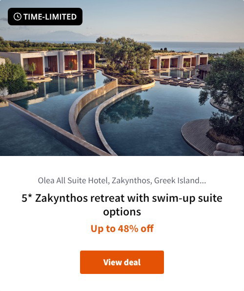5* Zakynthos retreat with swim-up suite options