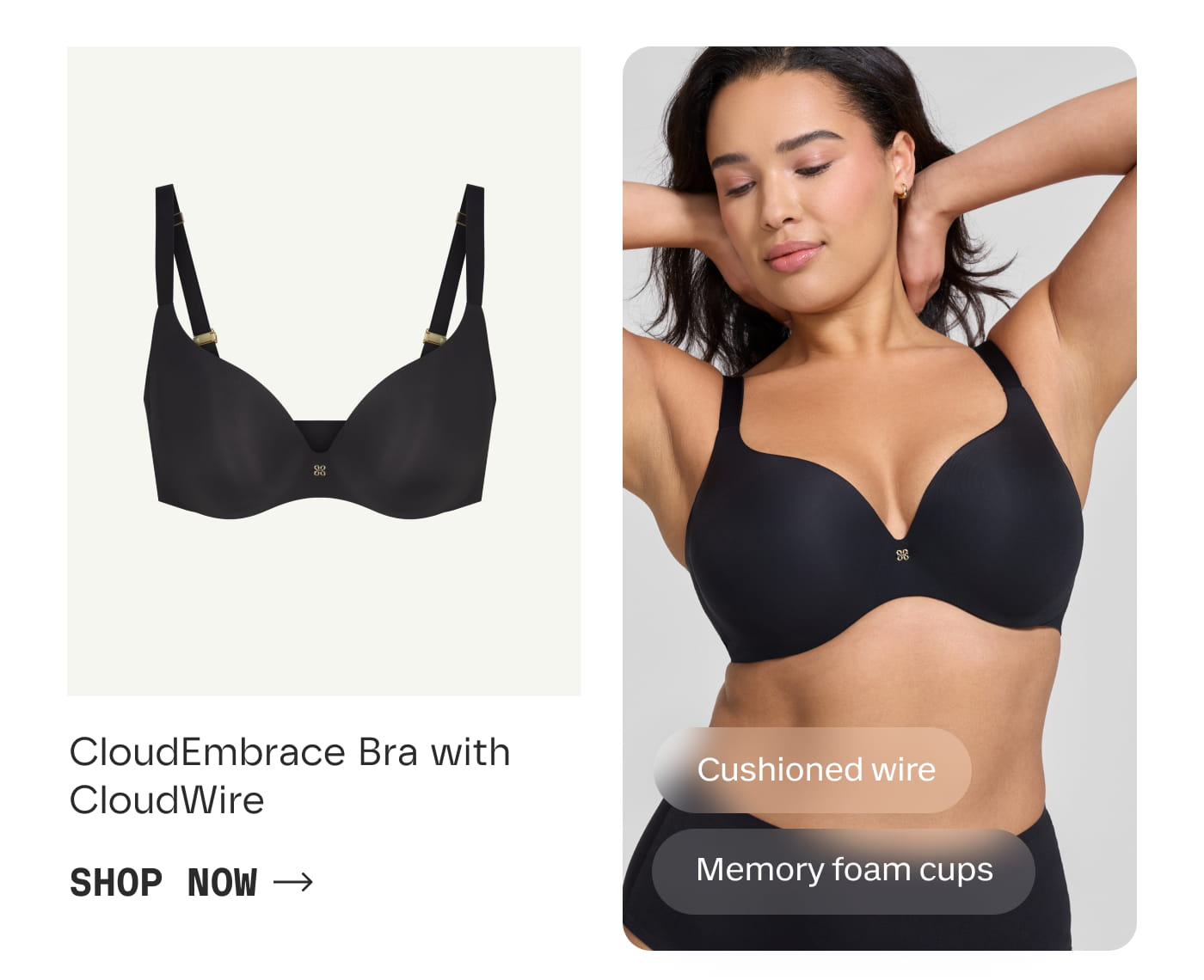 CloudEmbrace Bra with CloudWire | SHOP NOW | Cushioned wire | Memory foam cups