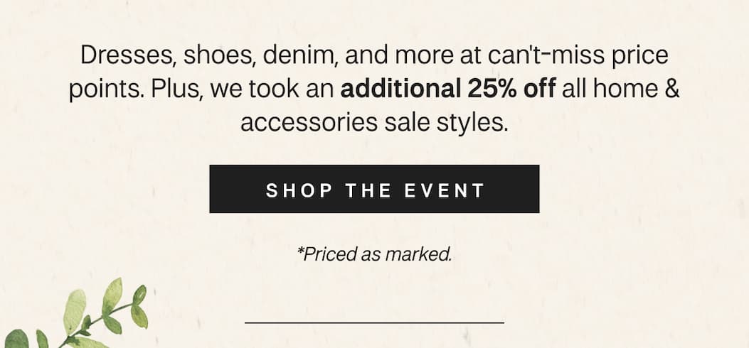 Summer Savings Sale Event
