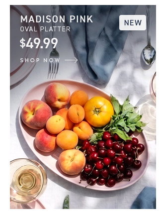 Madison Pink Oval Platter: $49.99