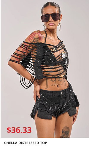 CHELLA DISTRESSED TOP