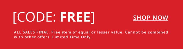 CODE: FREE  | SHOP NOW