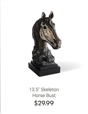 13.5" Skeleton Horse Bust