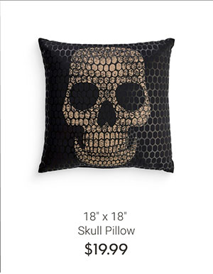 18" x 18" Skull Pillow