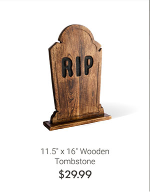 11.5" x 16" Wooden Tombstone