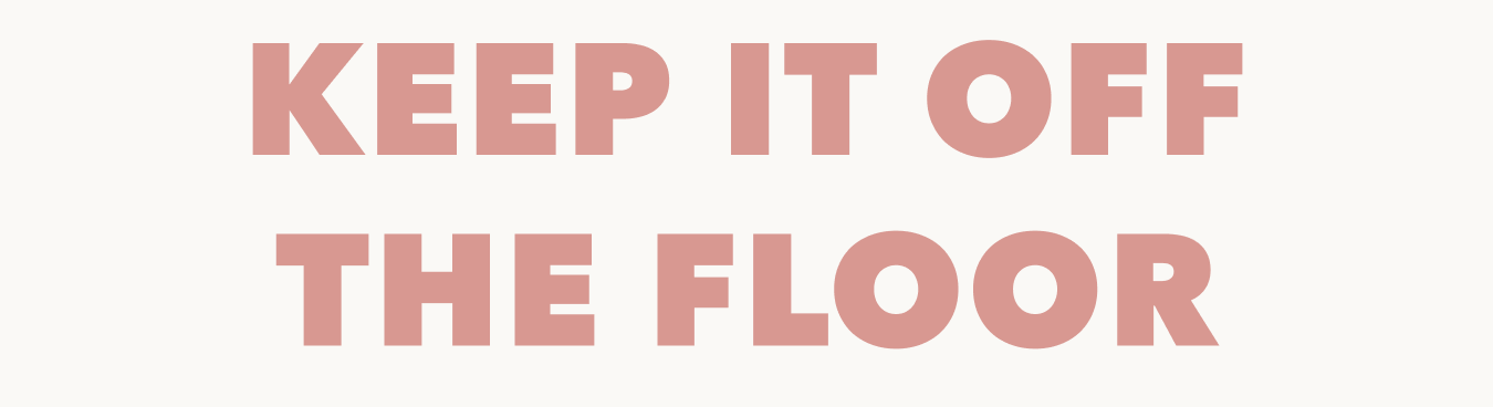 peach text on cream background
