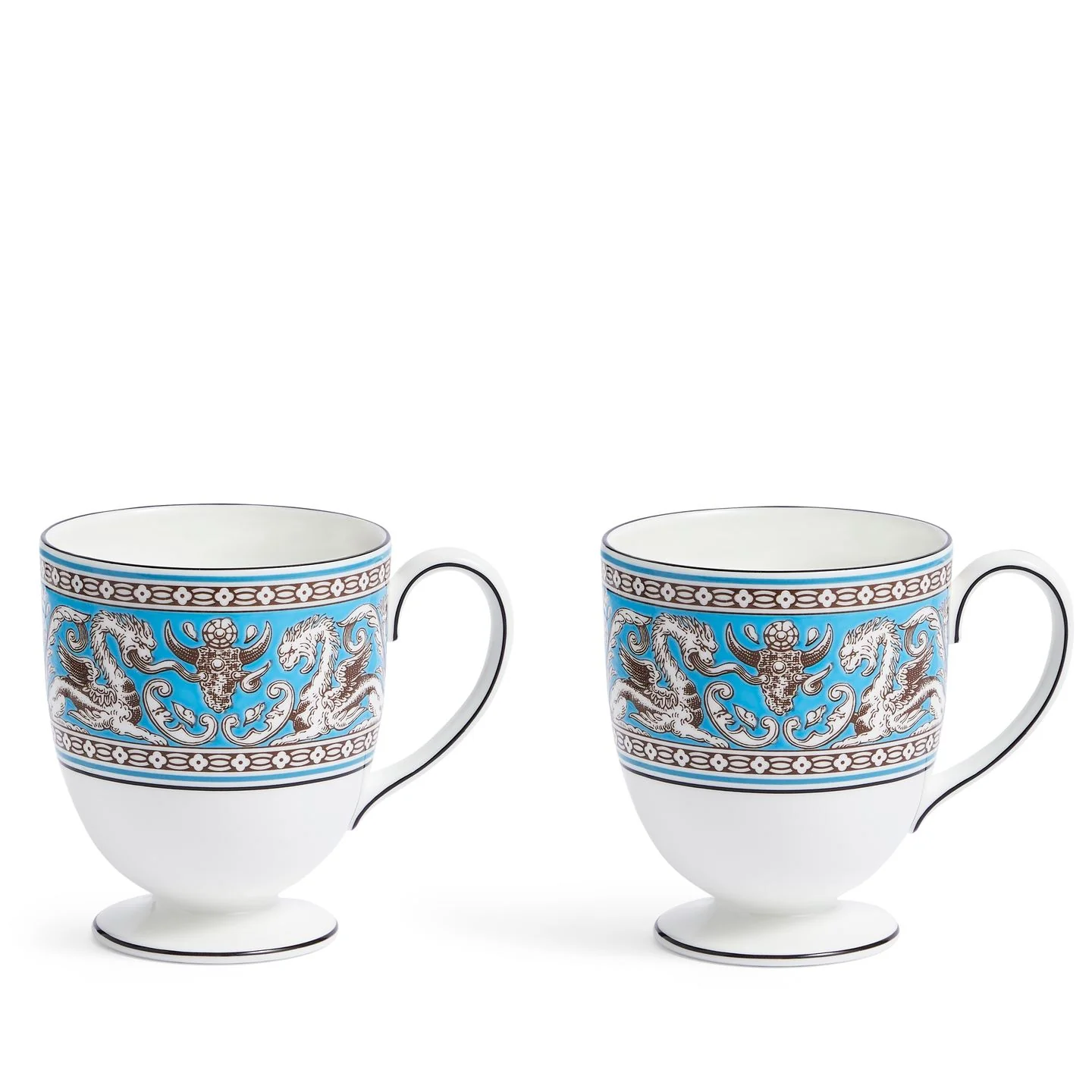 Florentine Turquoise Mug, Set of 2
