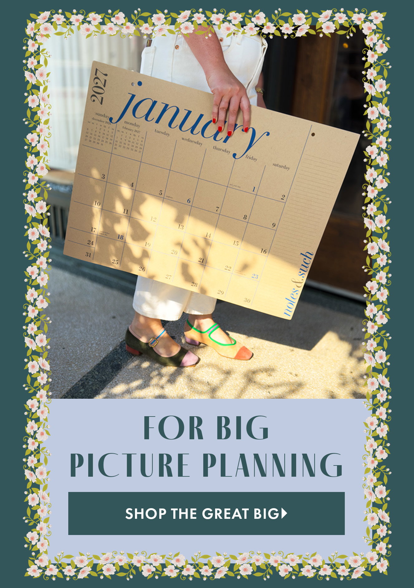 2027 Paper Source The Great Big 12 Month Calendar