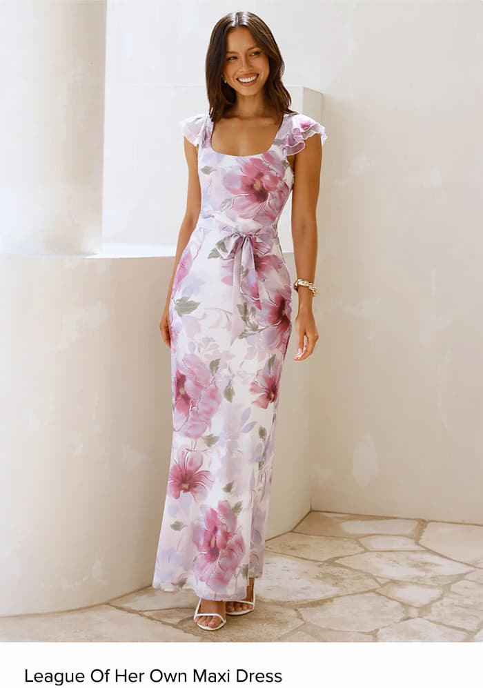 League Of Her Own Maxi Dress Floral