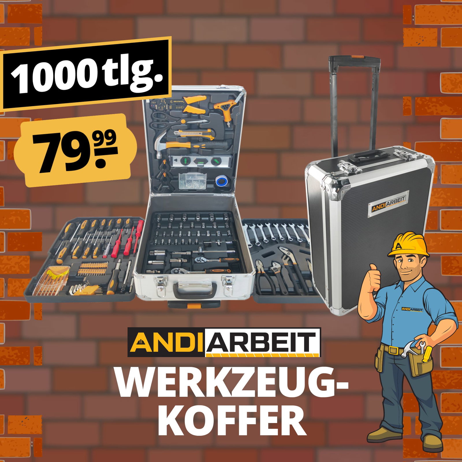ANDIARBEIT Werkzeugkoffer-Trolley