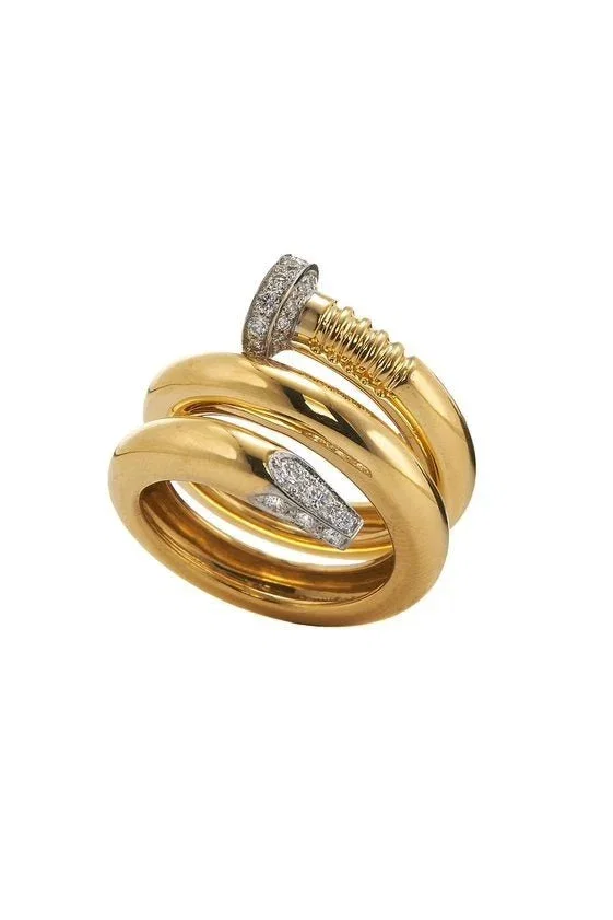 Image of diamond polished nail ring