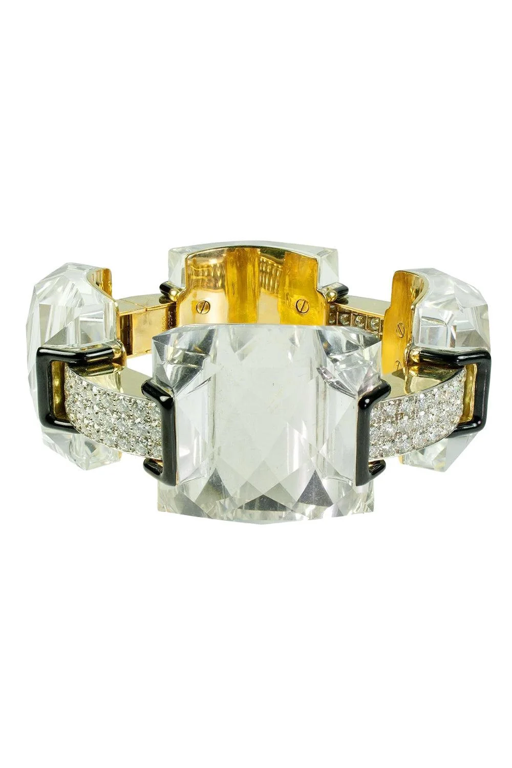 Image of diamond crystal black palace bracelet