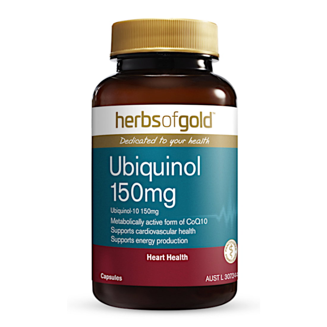 Herbs of Gold Ubiquinol 150mg 60 Capsules
