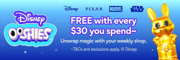 Disney Ooshies - Free with every $30 you spend~. T&Cs and exclusions apply.