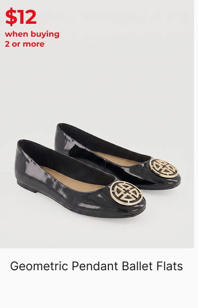 Shop Geometric Pendant Ballet Flats
