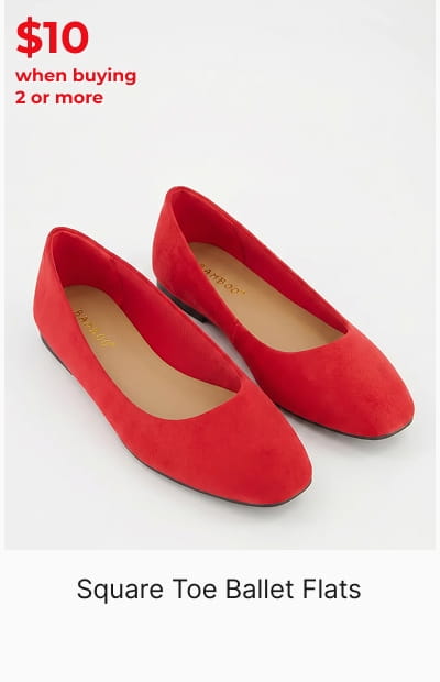Shop Square Toe Ballet Flats