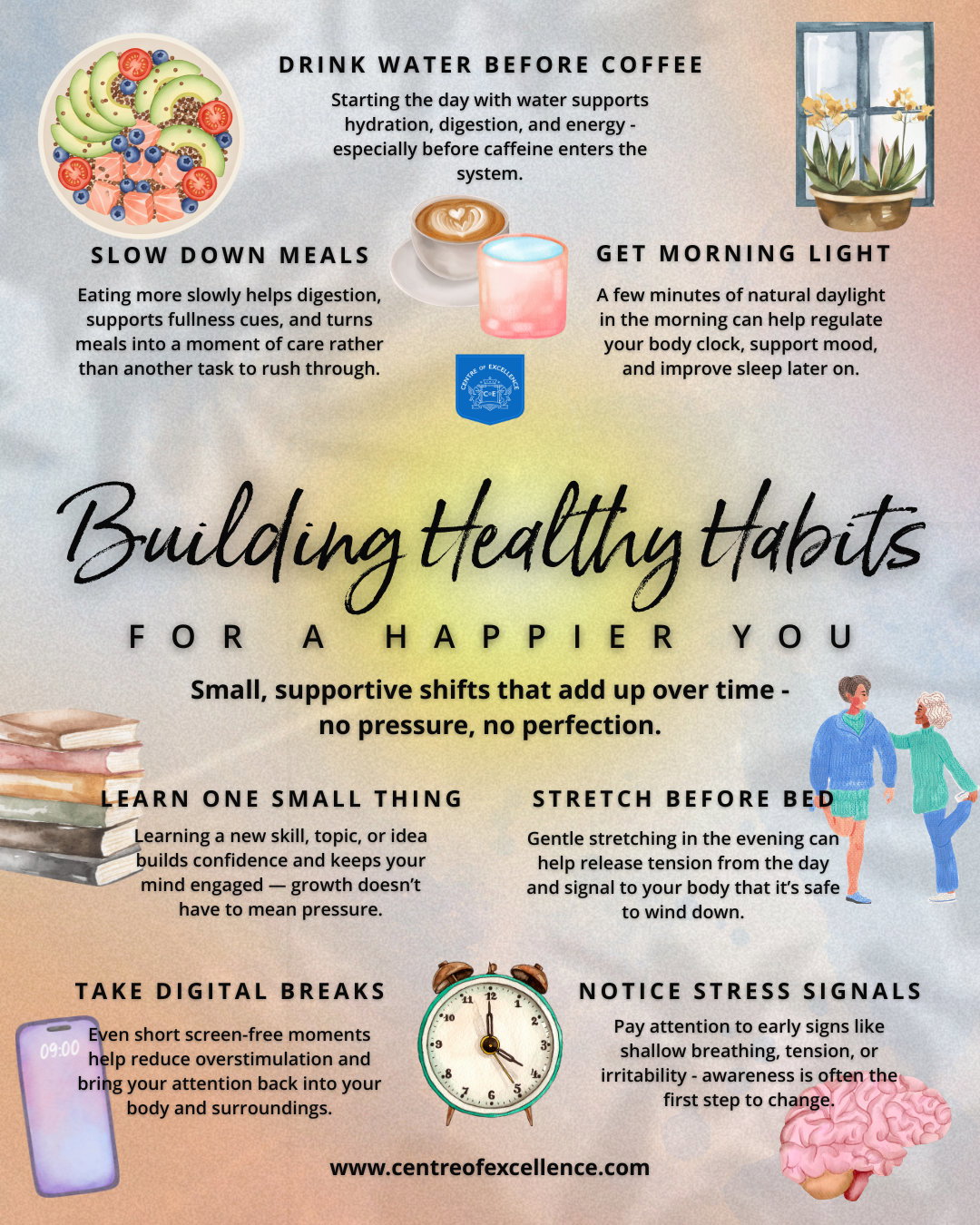 building healthy habits infographic