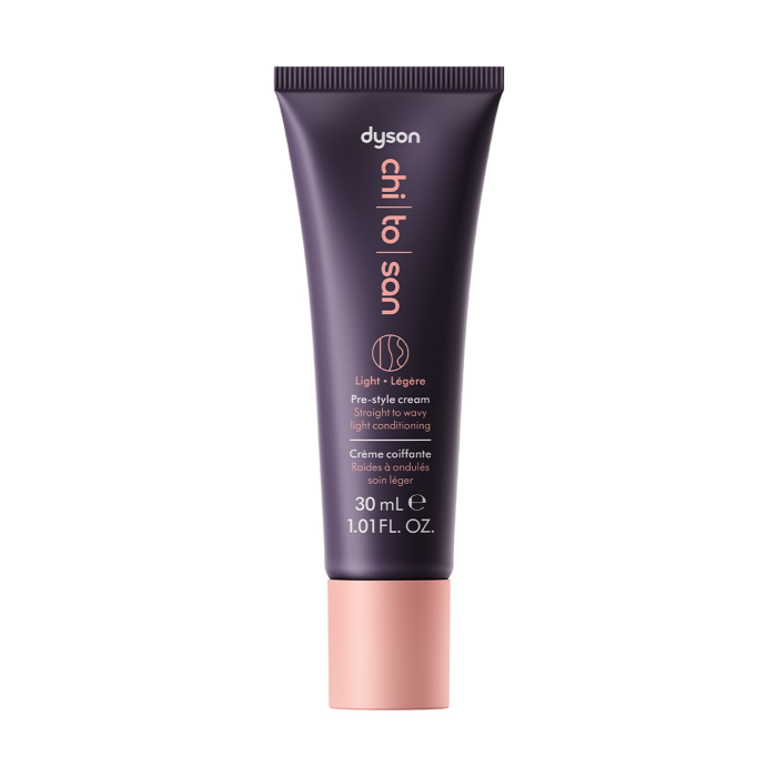 Dyson Chitosan™ Pre-style cream Straight to wavy light conditioning travel mini