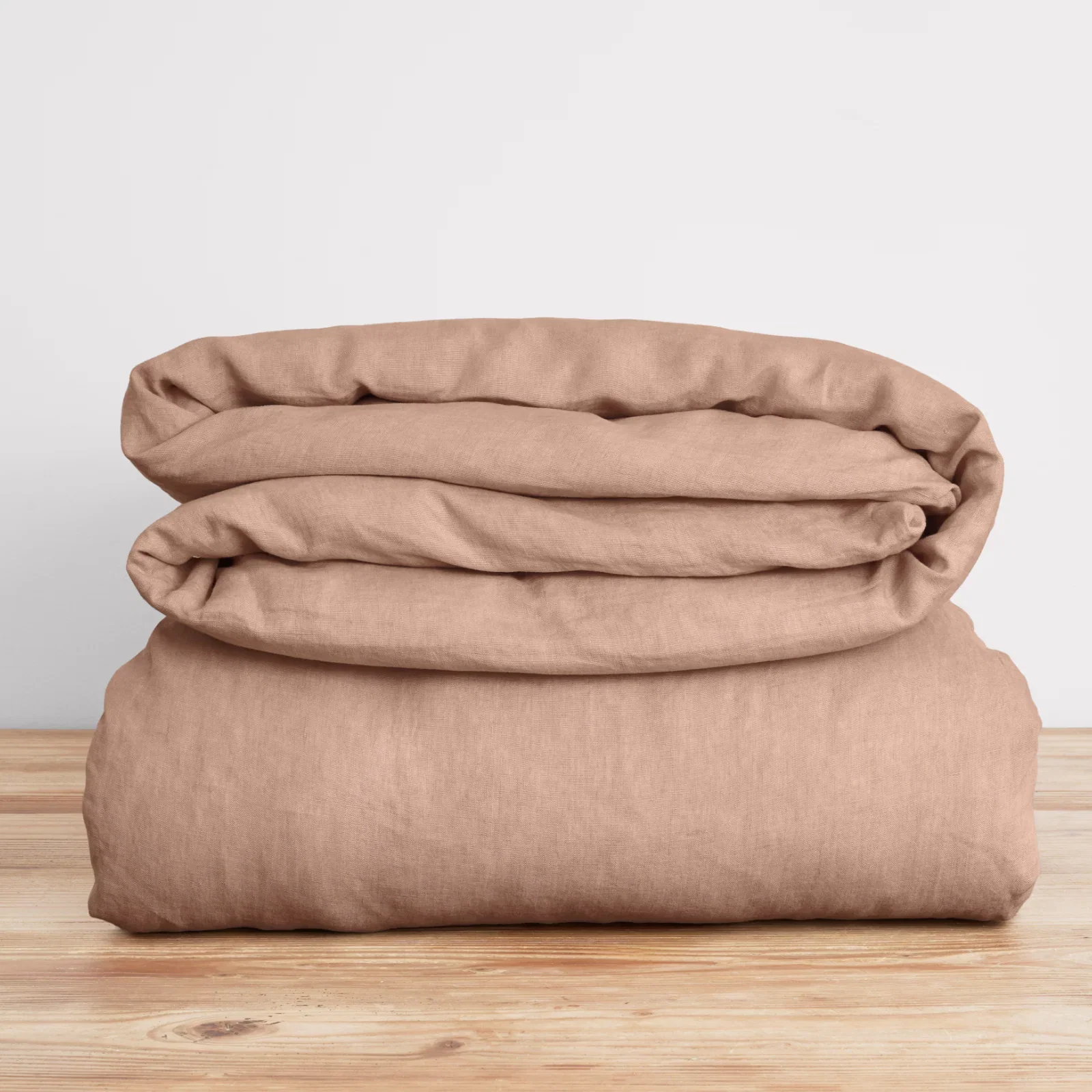 French Flax Linen Quilt Cover in Clay