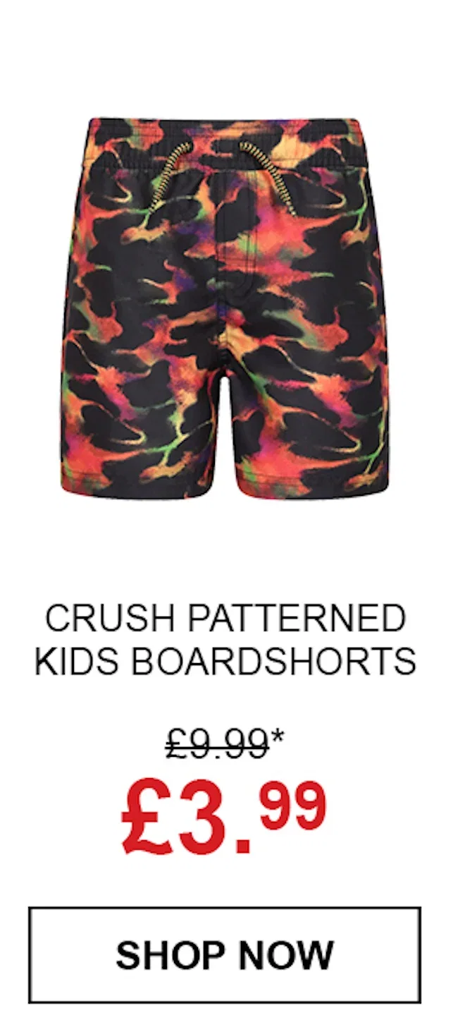 Crush Patterned Kids Boardshorts