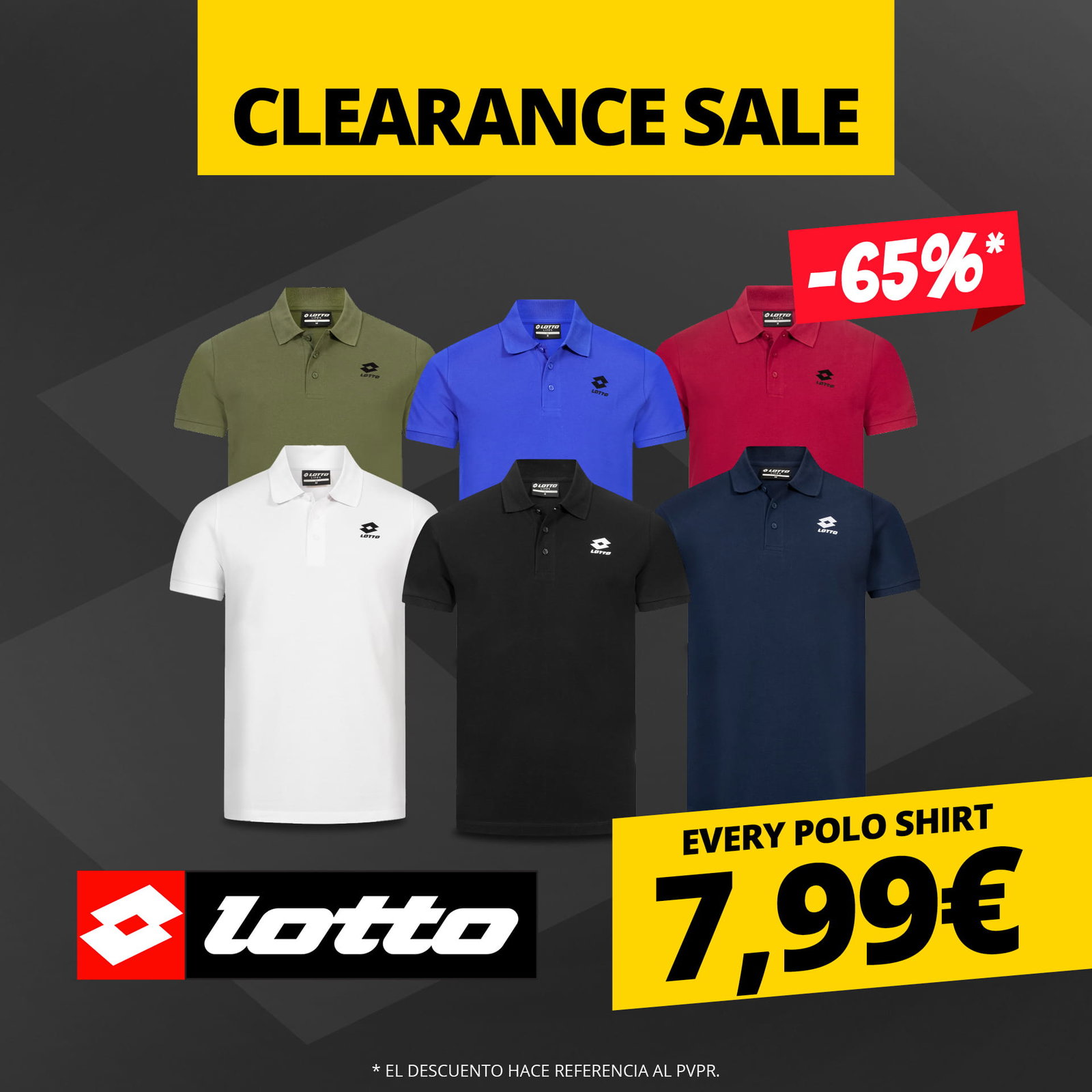 lotto pique cotton hombre polo