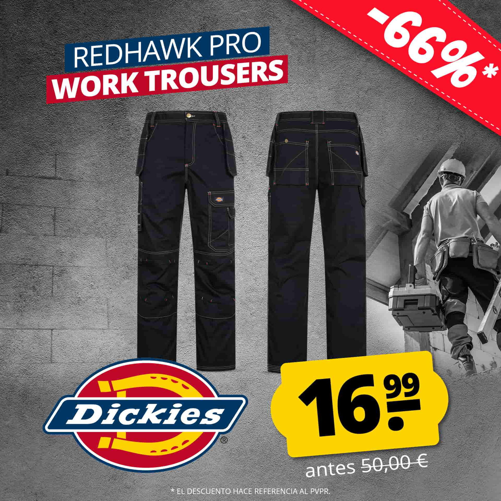 dickies redhawk pro hombre pantalones de trabajo