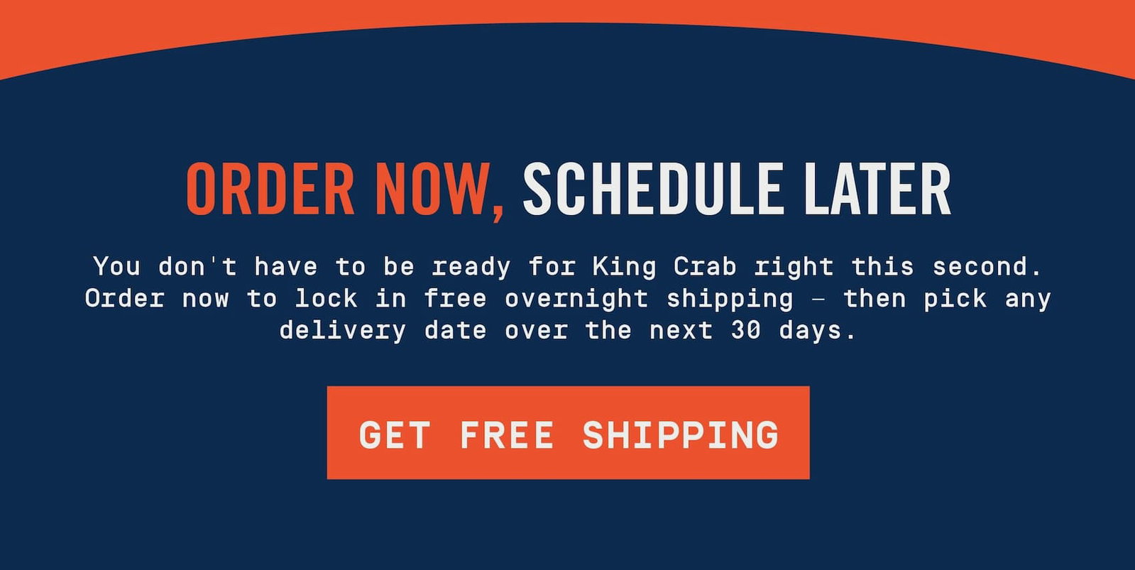Order now, schedule later