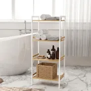 4-Tier Storage Shelf with Adjustable Shelves