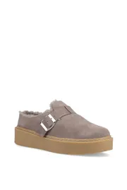 Blanche Fur Mule