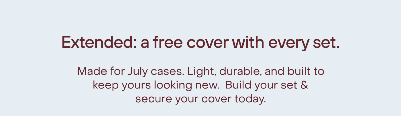 Extended: your free luggage cover