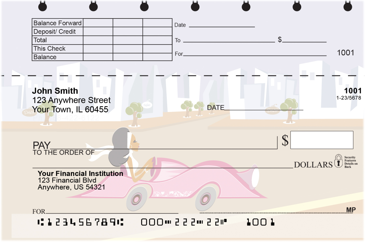 Image of Sophisticated City Girl Top Stub Personal Checks