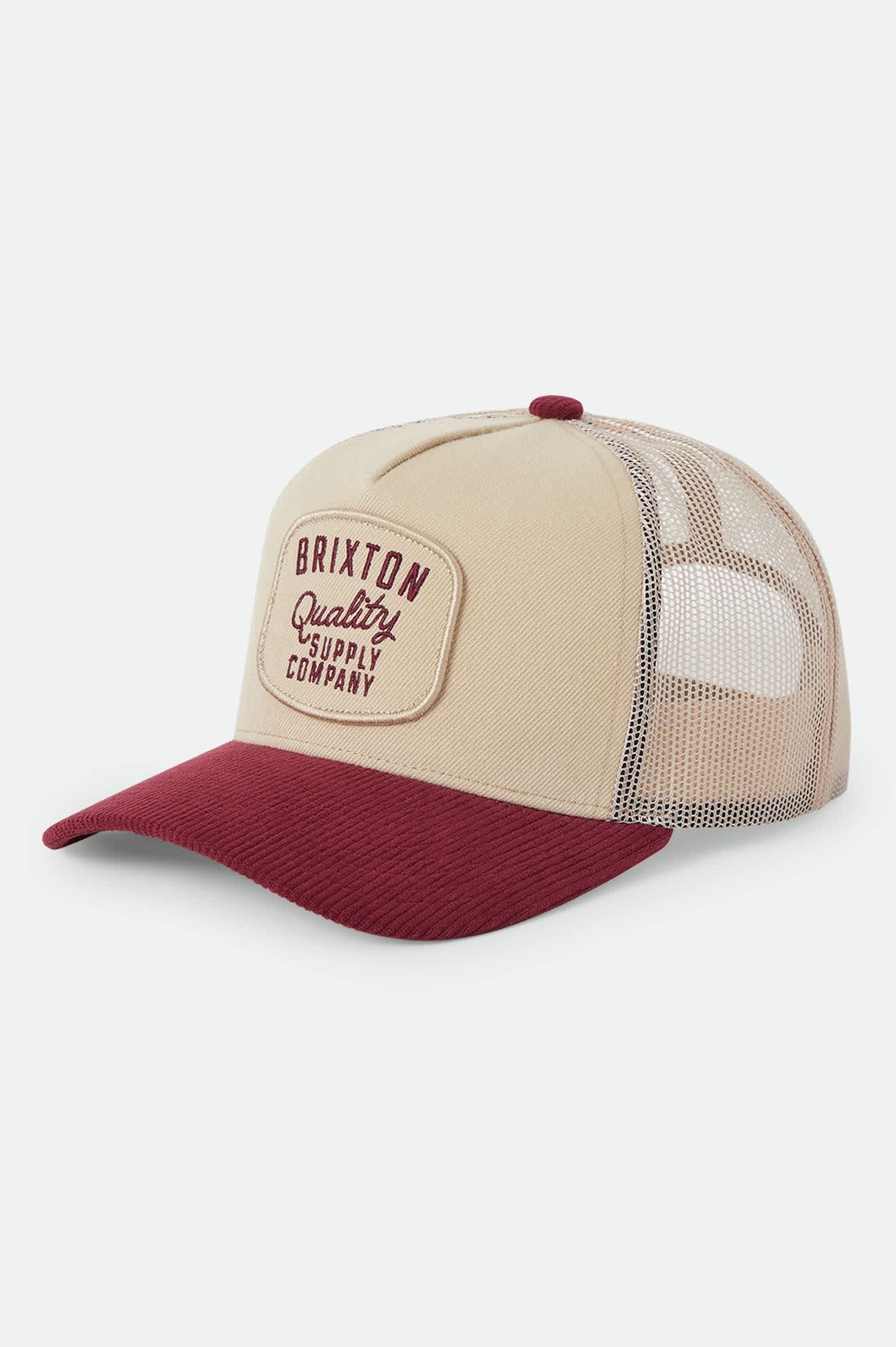 Image of Hubal Trucker Hat - Oatmeal/Dark Brick Corduroy