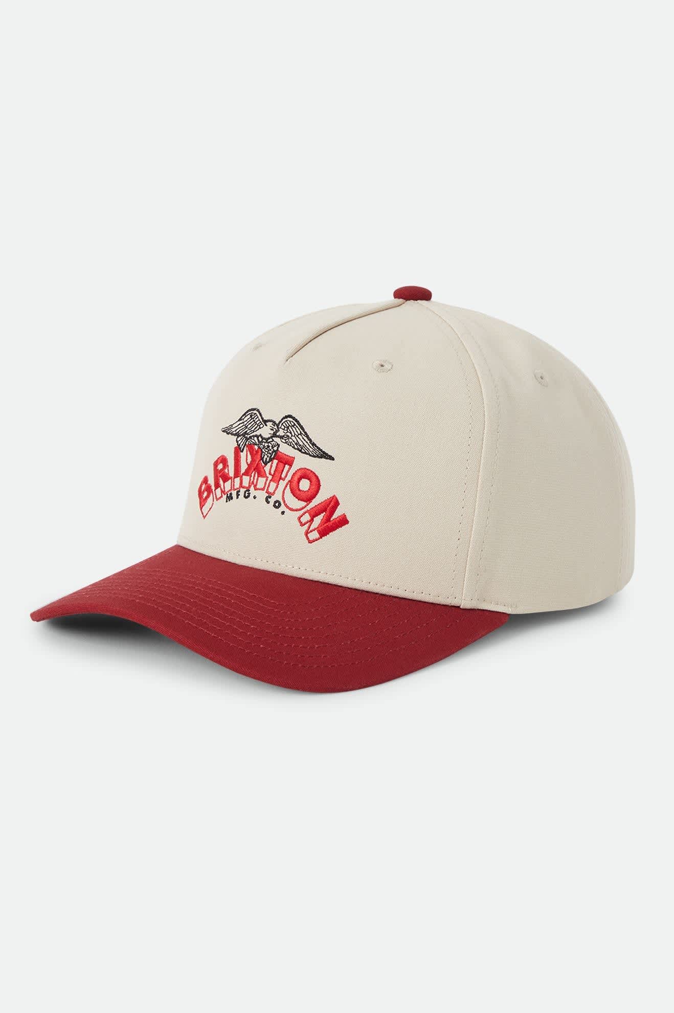 Image of Brixton Banner Snapback - Whitecap/Dark Brick