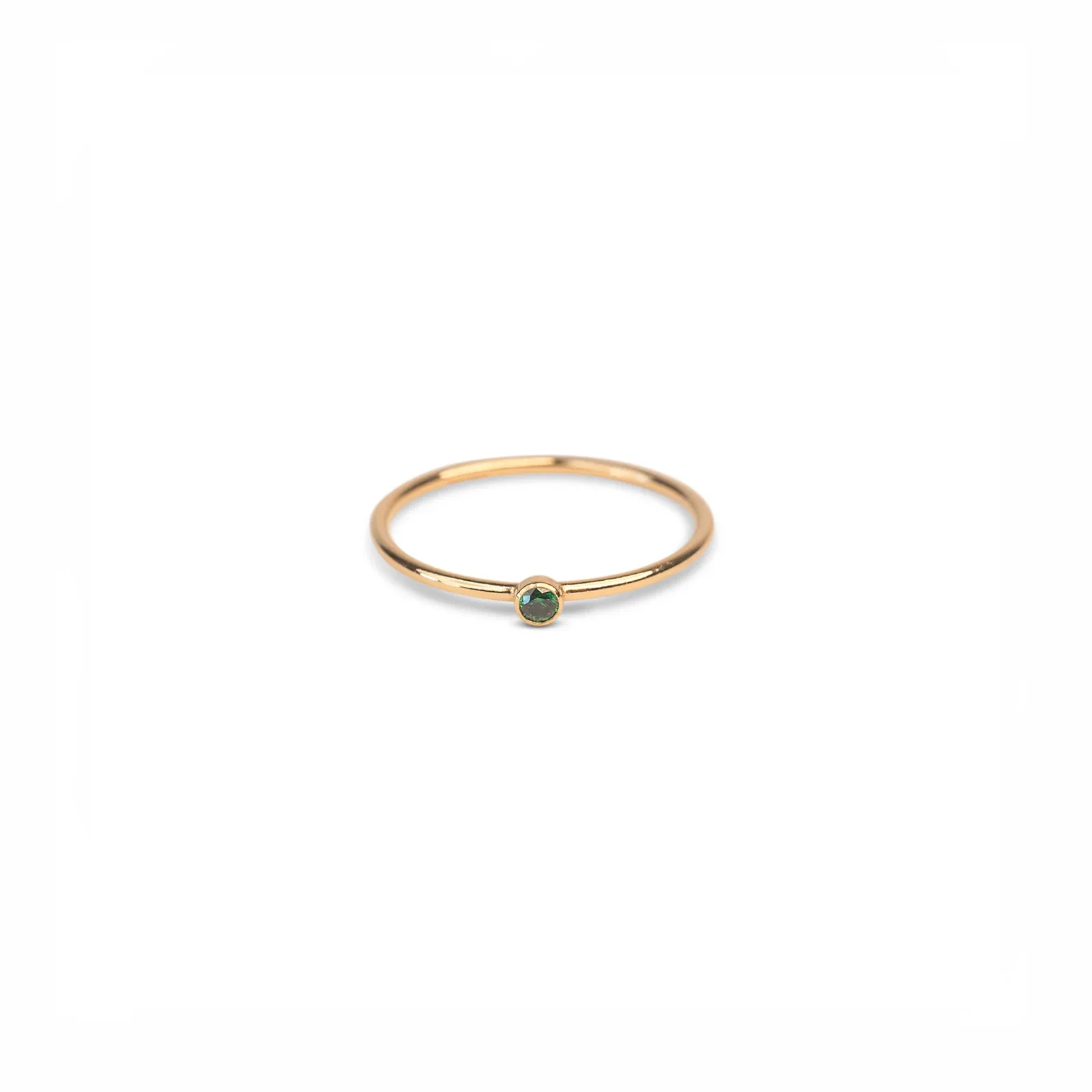 Image of Gold Filled Emerald Crystal Stacker