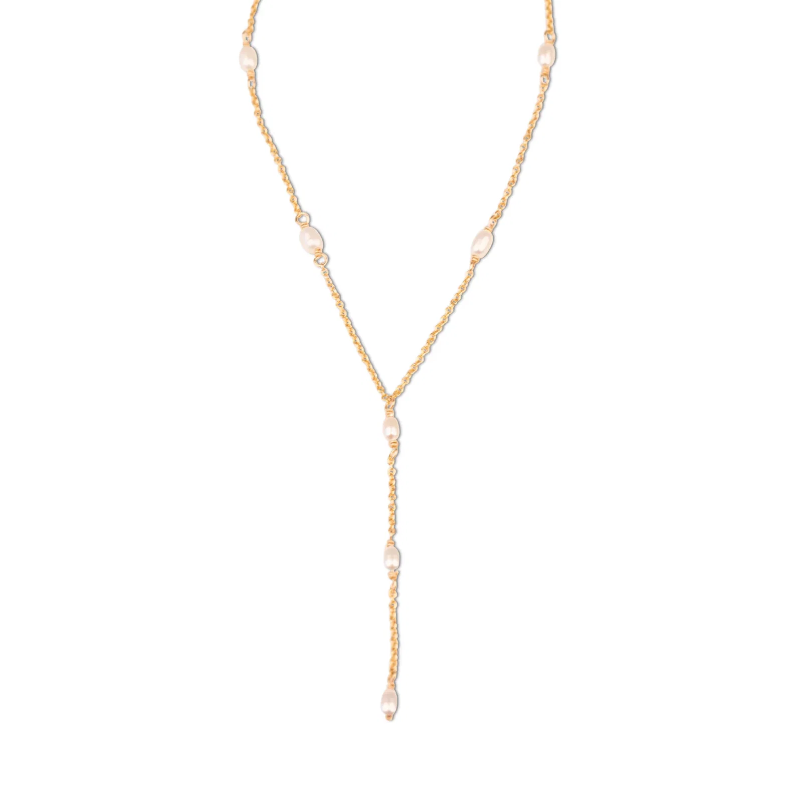 Image of Pearl Lariat Necklace