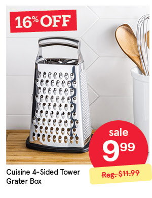 KSP CUISINE TOWER GRATER 4-SIDED BOX 15.5 X 13.5 X 24 CM ST/STEEL