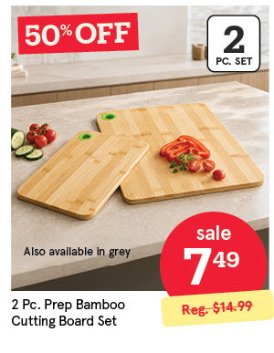 KSP PREP BAMBOO CUTTING BOARD SET/2 16 X 11" / 12 X 8" NATURAL/GREEN