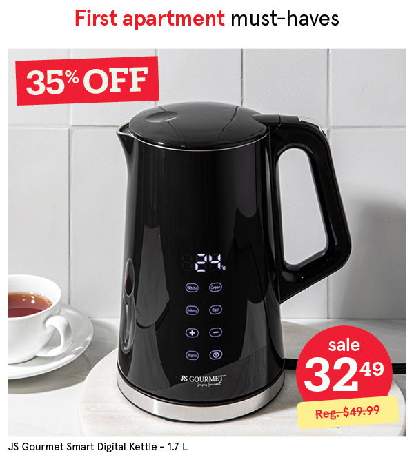 JS GOURMET PREMIUM SMART DIGITAL KETTLE 1.7 L BLACK