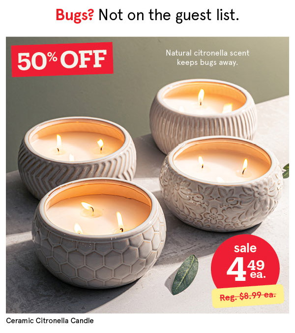 KSP CERAMIC CITRONELLA CANDLE "HONEY COMB" 15 CM DIA. X 6 CM H