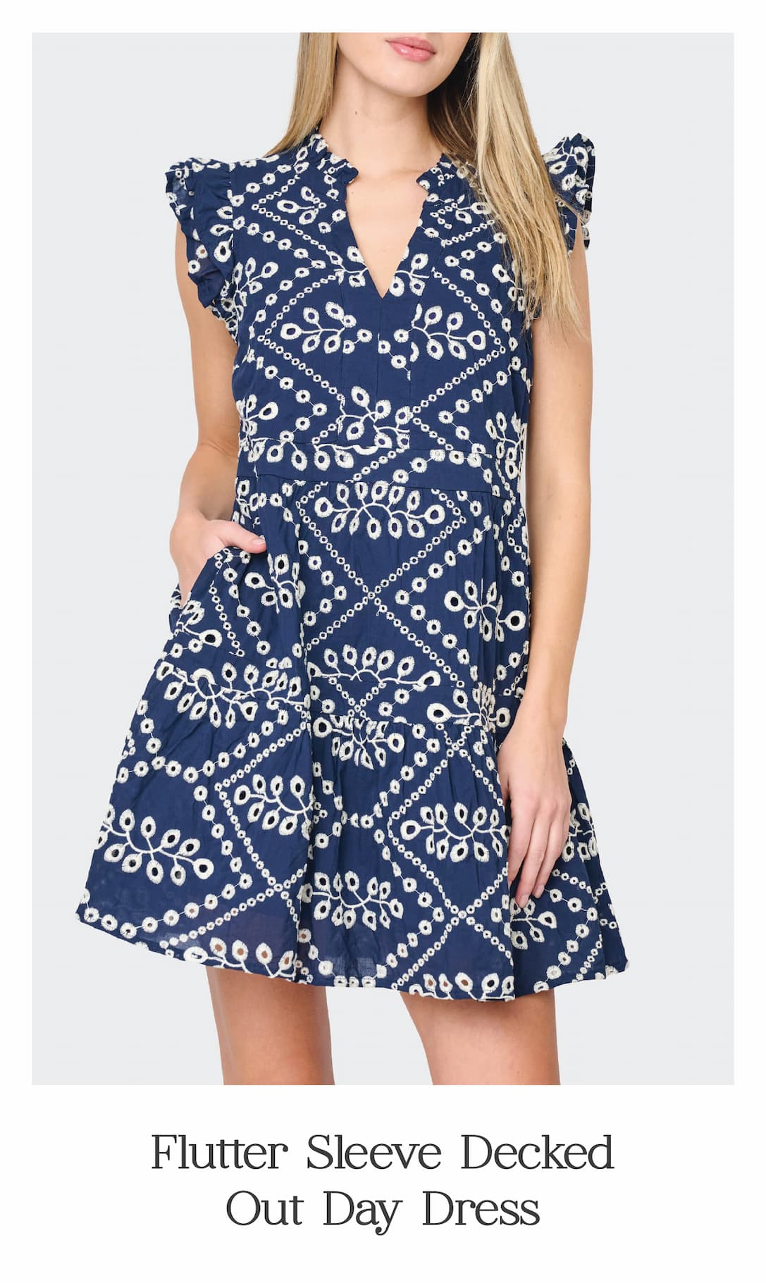 Flutter Sleeve Decked Out Day Dress