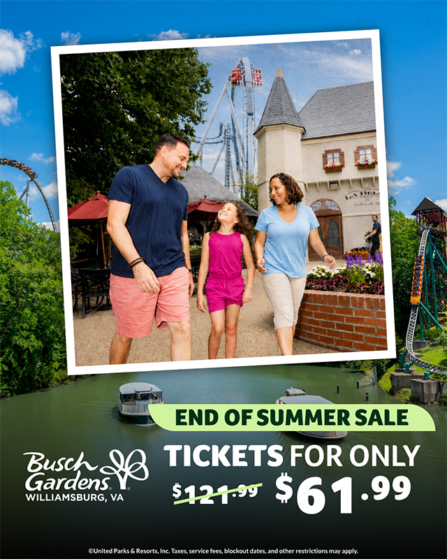 Busch Gardens Williamsburg Ticket Sale