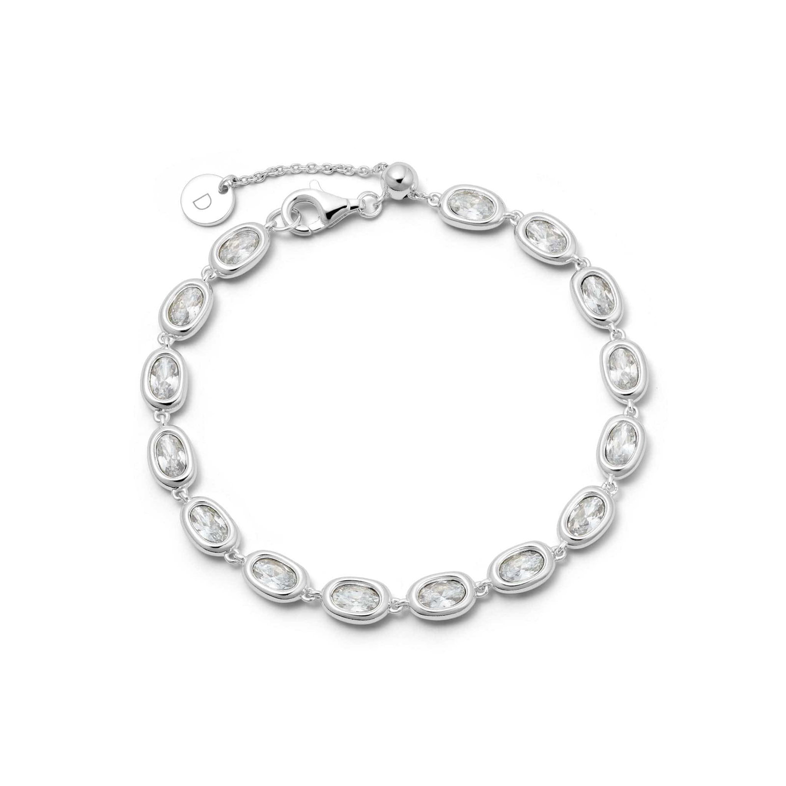 Image of Estée Lalonde Sapphire Tennis Bracelet Sterling Silver