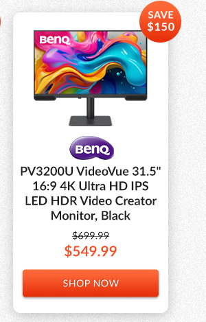 BenQ PV3200U VideoVue 31.5inches 16:9 4K Ultra HD IPS LED HDR Video Creator Monitor