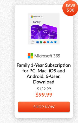 Microsoft 365 Family 1-Year Subscription