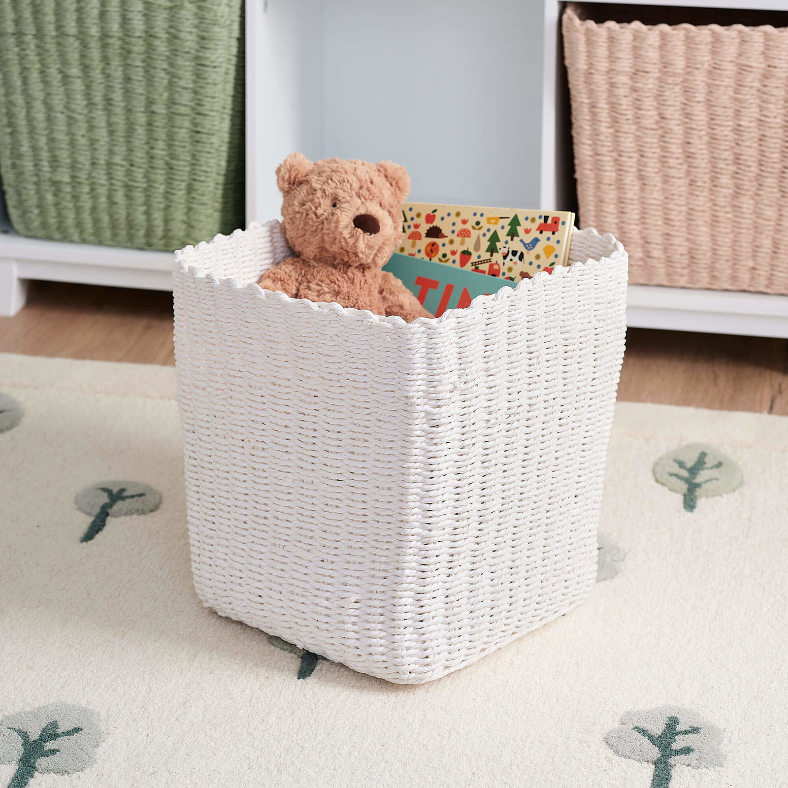 Image of Paper Rope Storage Basket, Ivory
