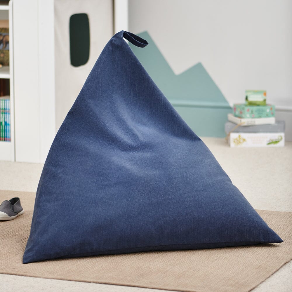 Image of Washable Plain Bean Bag, Midnight Blue