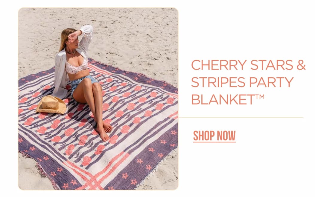 Cherry Stars & Stripes PARTY BLANKET™ SHOP NOW
